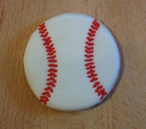 baseball sugar cookie